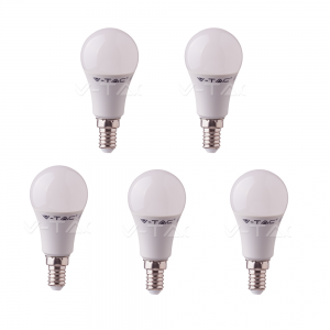 5 LAMPADINE LED V-TAC BULBO E14 DA 9W LAMPADE LUCE CALDA NATURALE FREDDA SAMSUNG VTAC-NATURALE